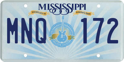 MS license plate MNQ172