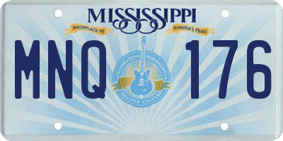 MS license plate MNQ176