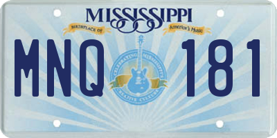 MS license plate MNQ181