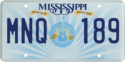 MS license plate MNQ189
