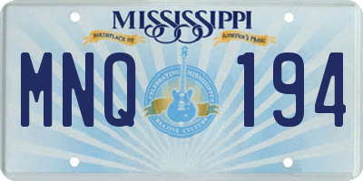 MS license plate MNQ194