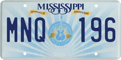MS license plate MNQ196