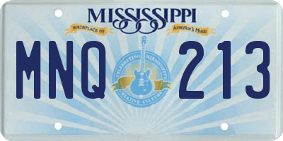 MS license plate MNQ213