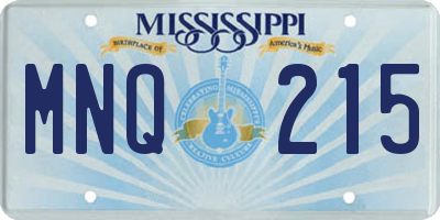 MS license plate MNQ215