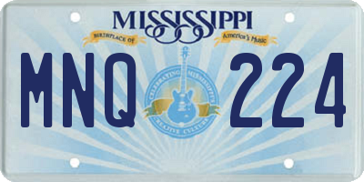 MS license plate MNQ224