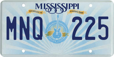 MS license plate MNQ225