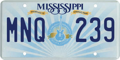 MS license plate MNQ239