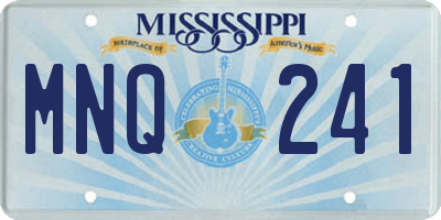 MS license plate MNQ241