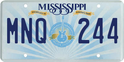 MS license plate MNQ244