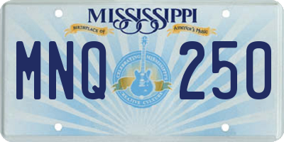 MS license plate MNQ250