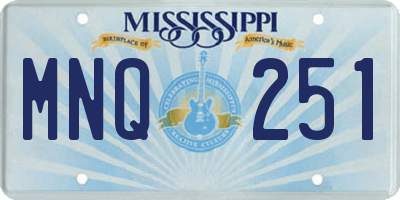 MS license plate MNQ251