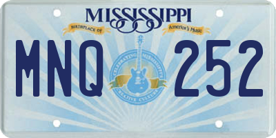 MS license plate MNQ252