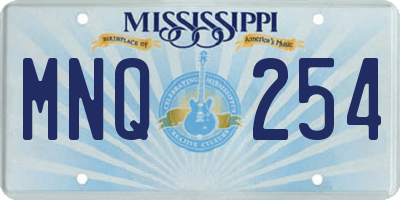MS license plate MNQ254