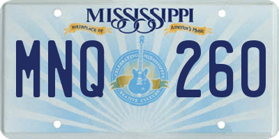 MS license plate MNQ260