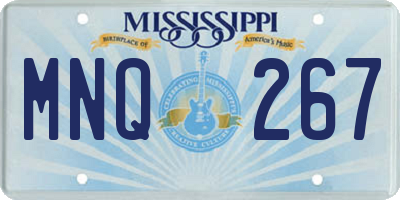MS license plate MNQ267