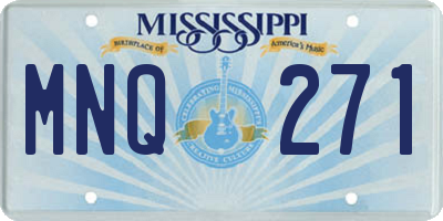 MS license plate MNQ271