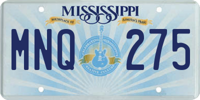 MS license plate MNQ275