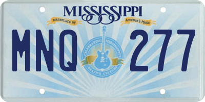 MS license plate MNQ277