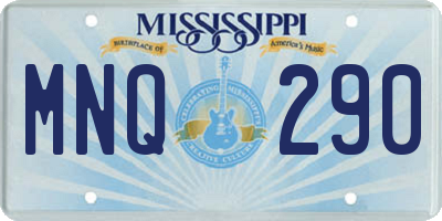 MS license plate MNQ290