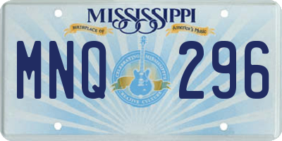 MS license plate MNQ296