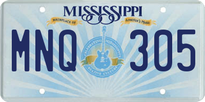 MS license plate MNQ305