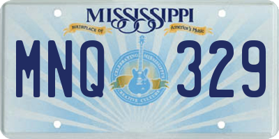 MS license plate MNQ329