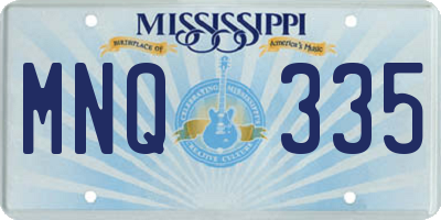 MS license plate MNQ335