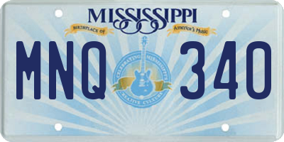 MS license plate MNQ340