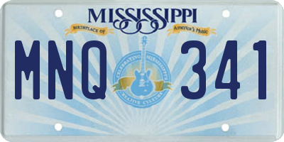 MS license plate MNQ341
