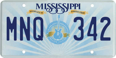 MS license plate MNQ342