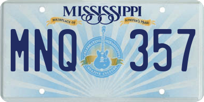 MS license plate MNQ357