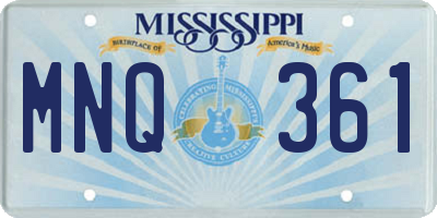 MS license plate MNQ361
