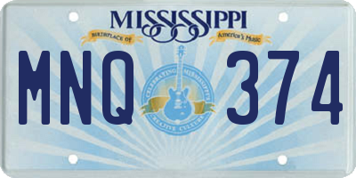 MS license plate MNQ374
