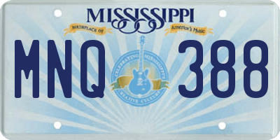 MS license plate MNQ388