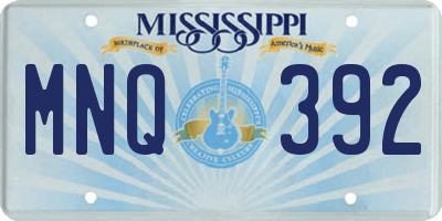 MS license plate MNQ392