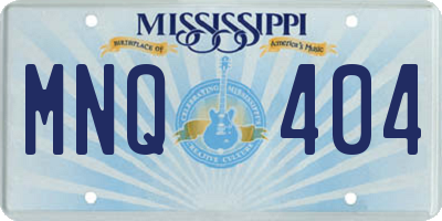 MS license plate MNQ404
