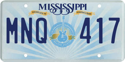 MS license plate MNQ417