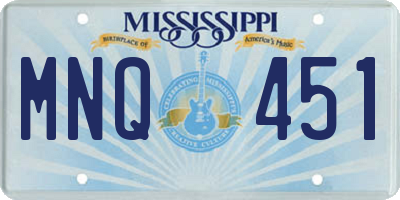 MS license plate MNQ451