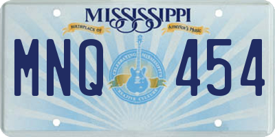 MS license plate MNQ454