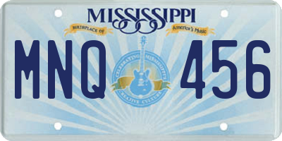 MS license plate MNQ456