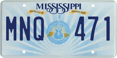 MS license plate MNQ471