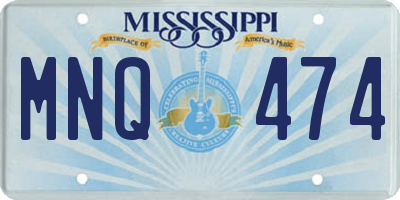 MS license plate MNQ474