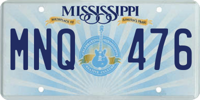 MS license plate MNQ476
