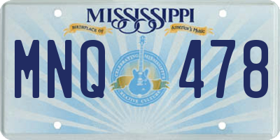 MS license plate MNQ478