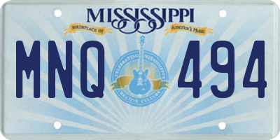 MS license plate MNQ494