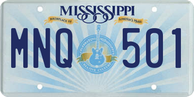 MS license plate MNQ501