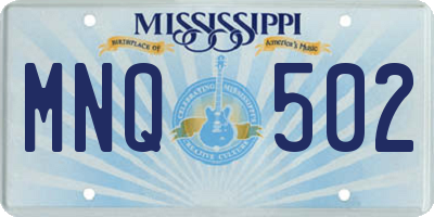 MS license plate MNQ502