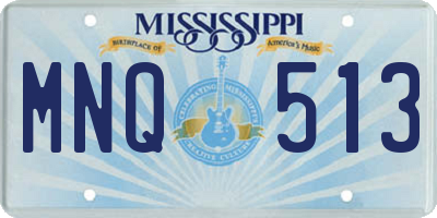 MS license plate MNQ513