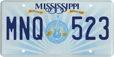 MS license plate MNQ523