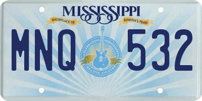 MS license plate MNQ532
